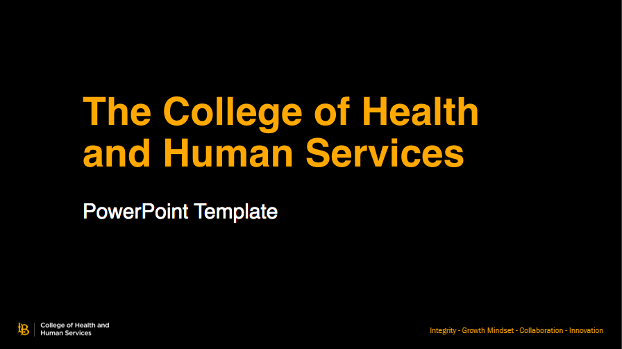 Black/Gold CHHS PowerPoint Template